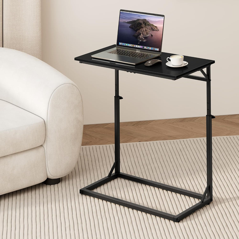 Vagusicc C Shaped End Table, 33"Tall Side Table for Couch, C-Table Sofa ...