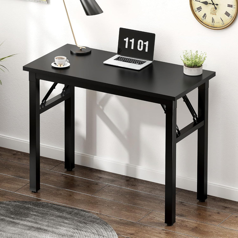Need Small Folding Computer Desk, 31.5 Inch Writing Table, Black