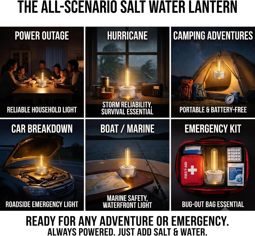 Emergency Lantern, Battery-Free Light for Power Outages, Hurricane Preparedne...