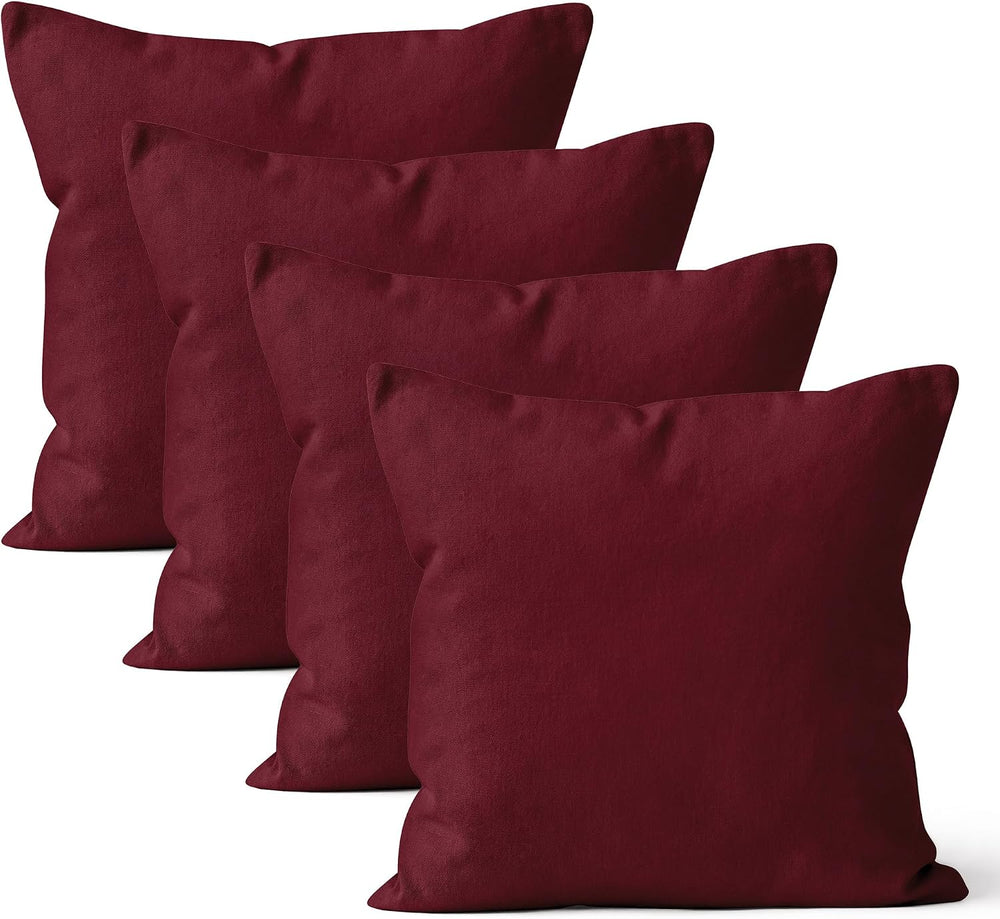 Encasa XO Throw Pillow Covers, Cotton, No Inserts 24"x24"
