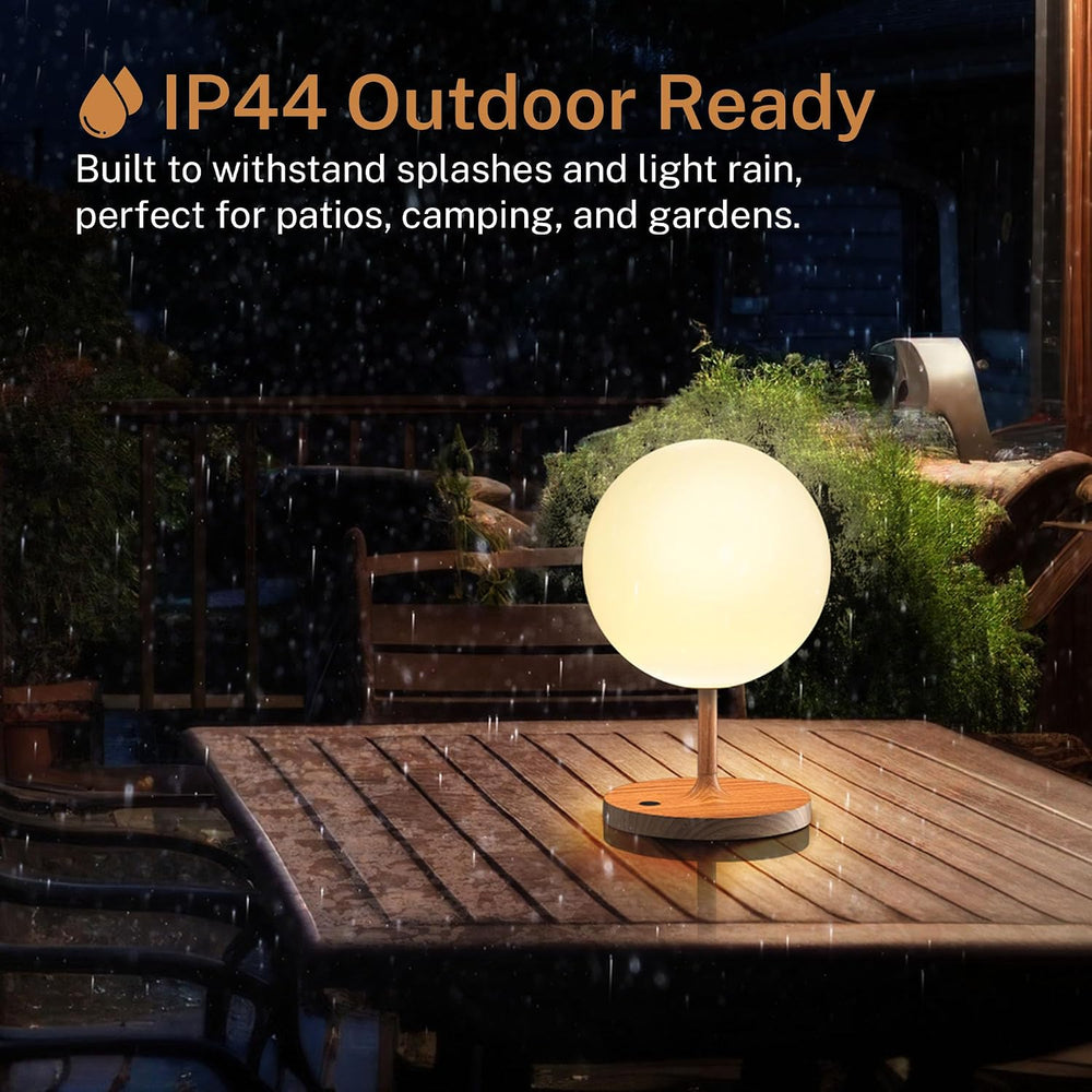 Glendora Cordless Table Lamp, 5000mAh Rechargeable Waterproof Desk Light