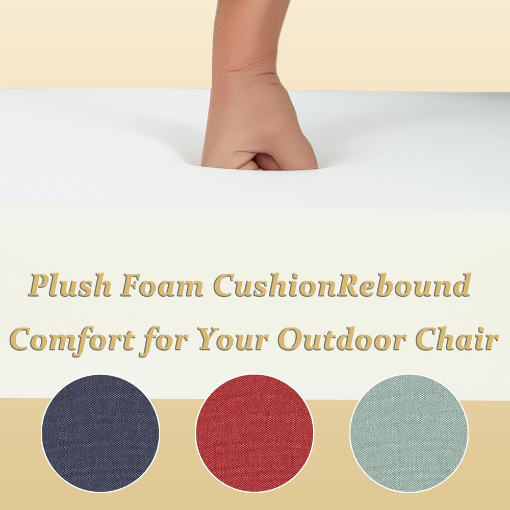 Outdoor Chair Cushions Set of 4,19x19x3 Inch Square Patio Chair Cushions,Wate...