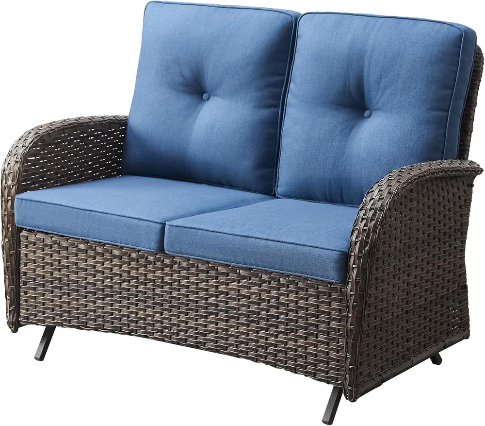 Belord Outdoor Glider Bench Patio Loveseat - 500 Lbs Weight Capacity 2 Seater...