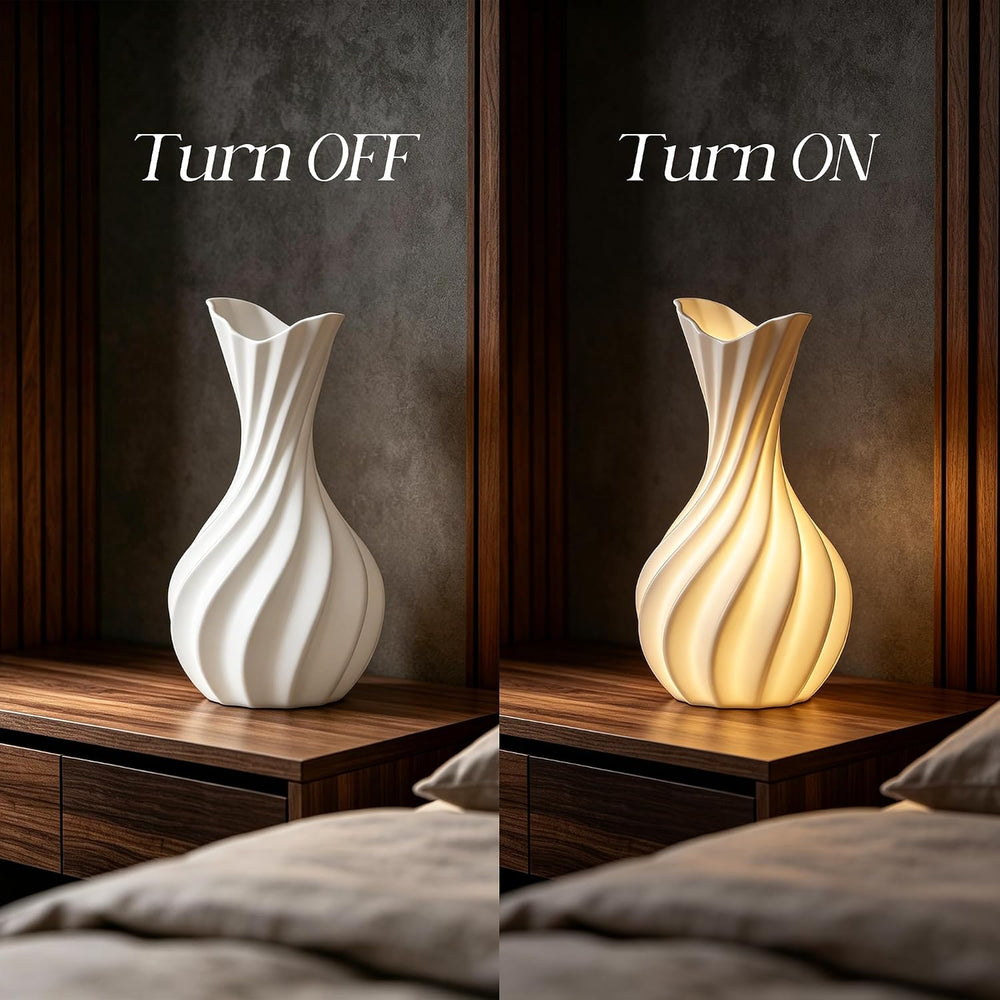 Hamucd Modern Ceramic Decorative Table Lamp for Bedroom Living Room-Vela