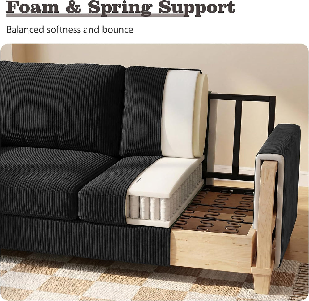 Apicizon Loveseat & 3 Seater Sofa Sets, 89" Couch Sofa Set for Livin...
