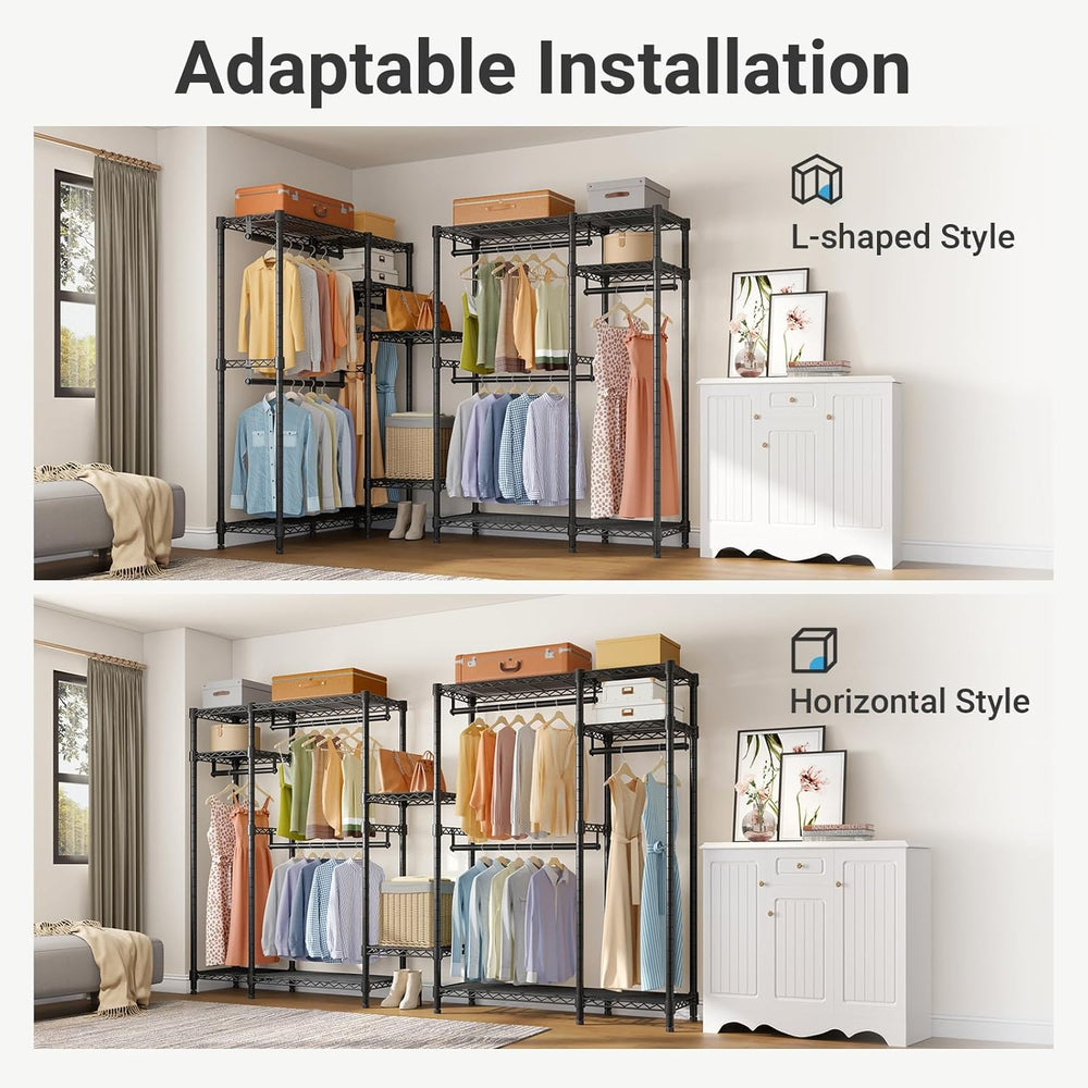 VIPEK V2 Heavy Duty Clothes Rack, Portable Metal Closet System, Black