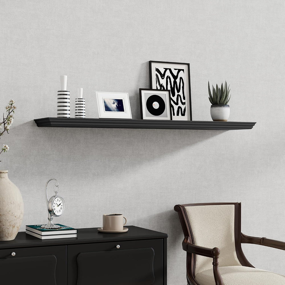 Fun Memories Floating Shelves 48 Inch Long, 9.3 Inch Deep Classic Crown Moldi...