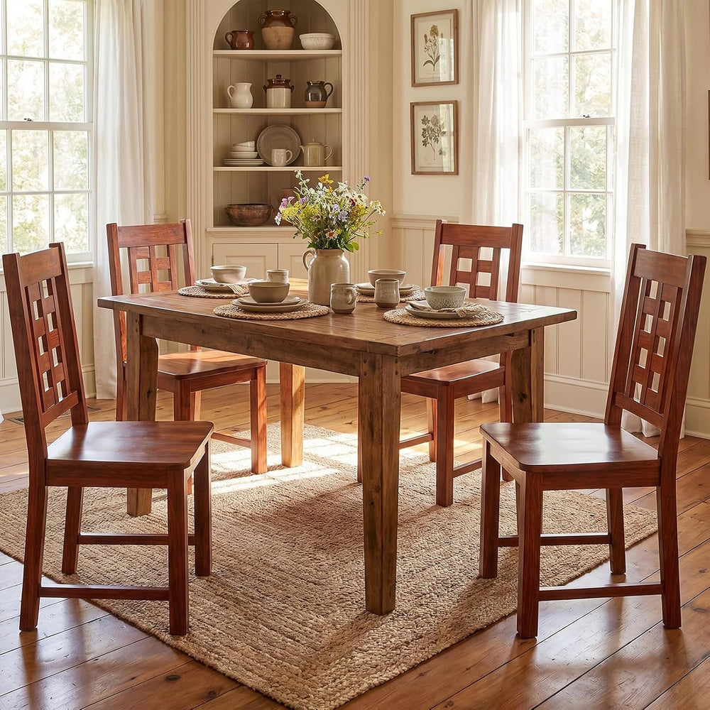 POWERSTONE Wood Dining Chairs Set of 4, Heavy-Duty Kitchen Chair
