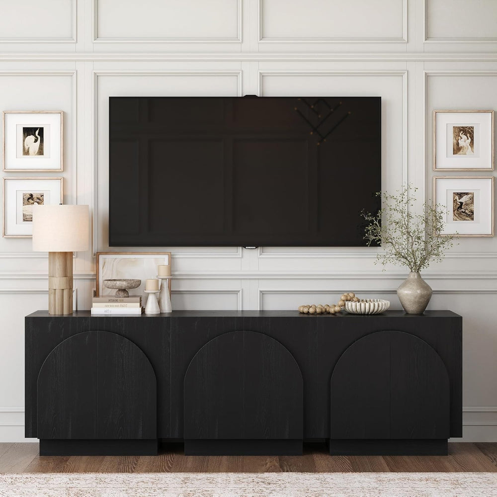 Nathan James Iris Mid-Century Modern Buffet Sideboard Credenza TV Stand, Wood...