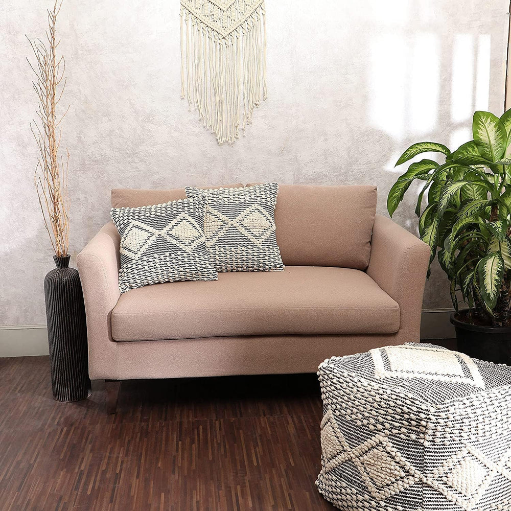 · REDEARTH · Boho Textured Handwoven Throw Pillow Cases - Diamond Medley