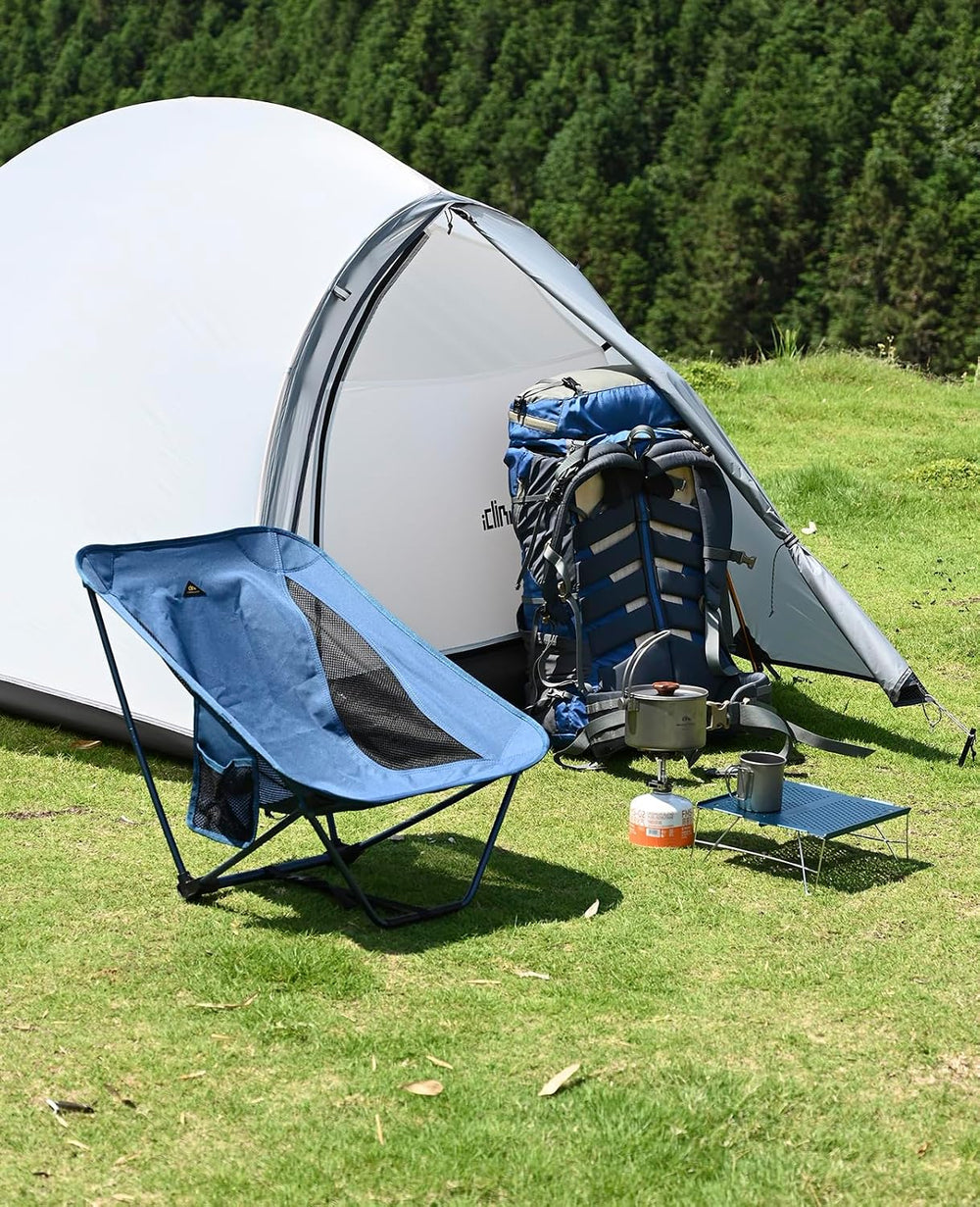 iClimb Low Ultralight Compact Folding Chair (Black)