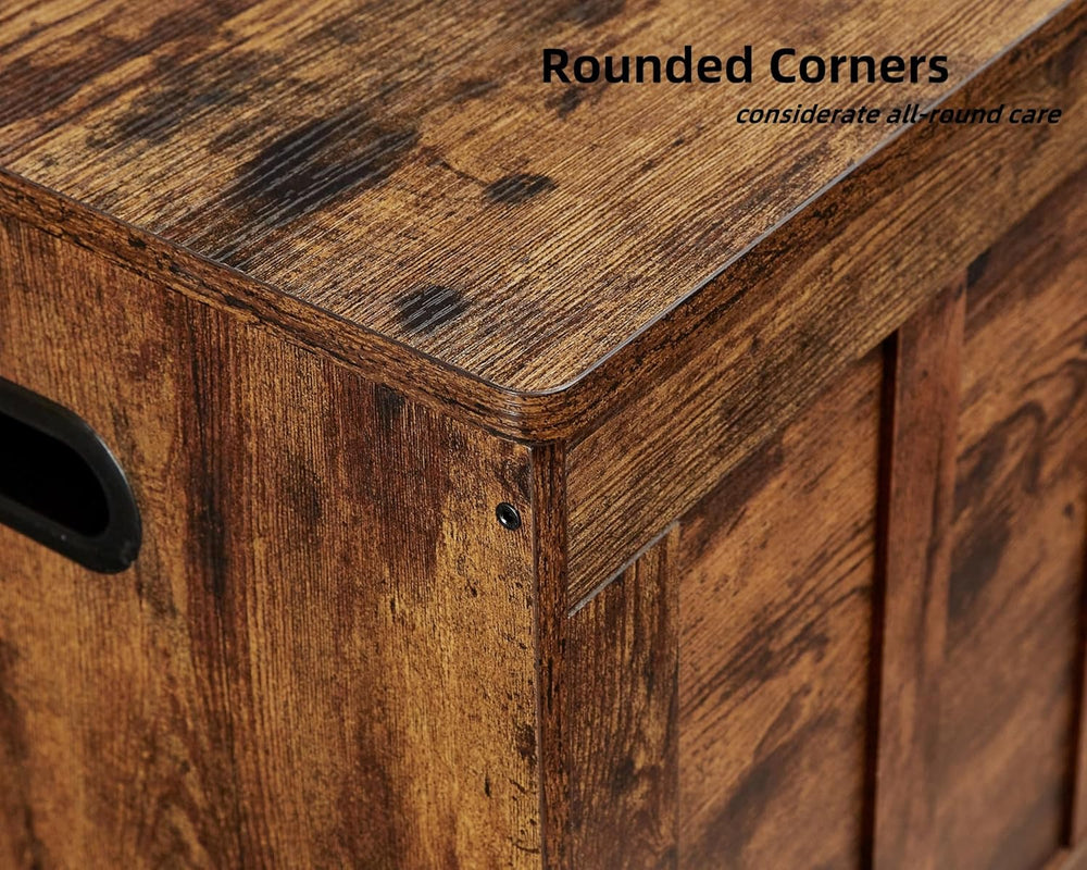 VANKILEY 51.2" Storage Chest Extra Large,Wooden Storage Bench(Rustic Brown)