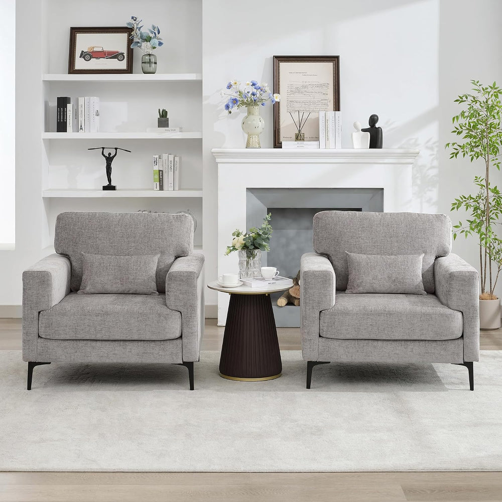 Oversized Accent Chair Armchair with Metal Legs