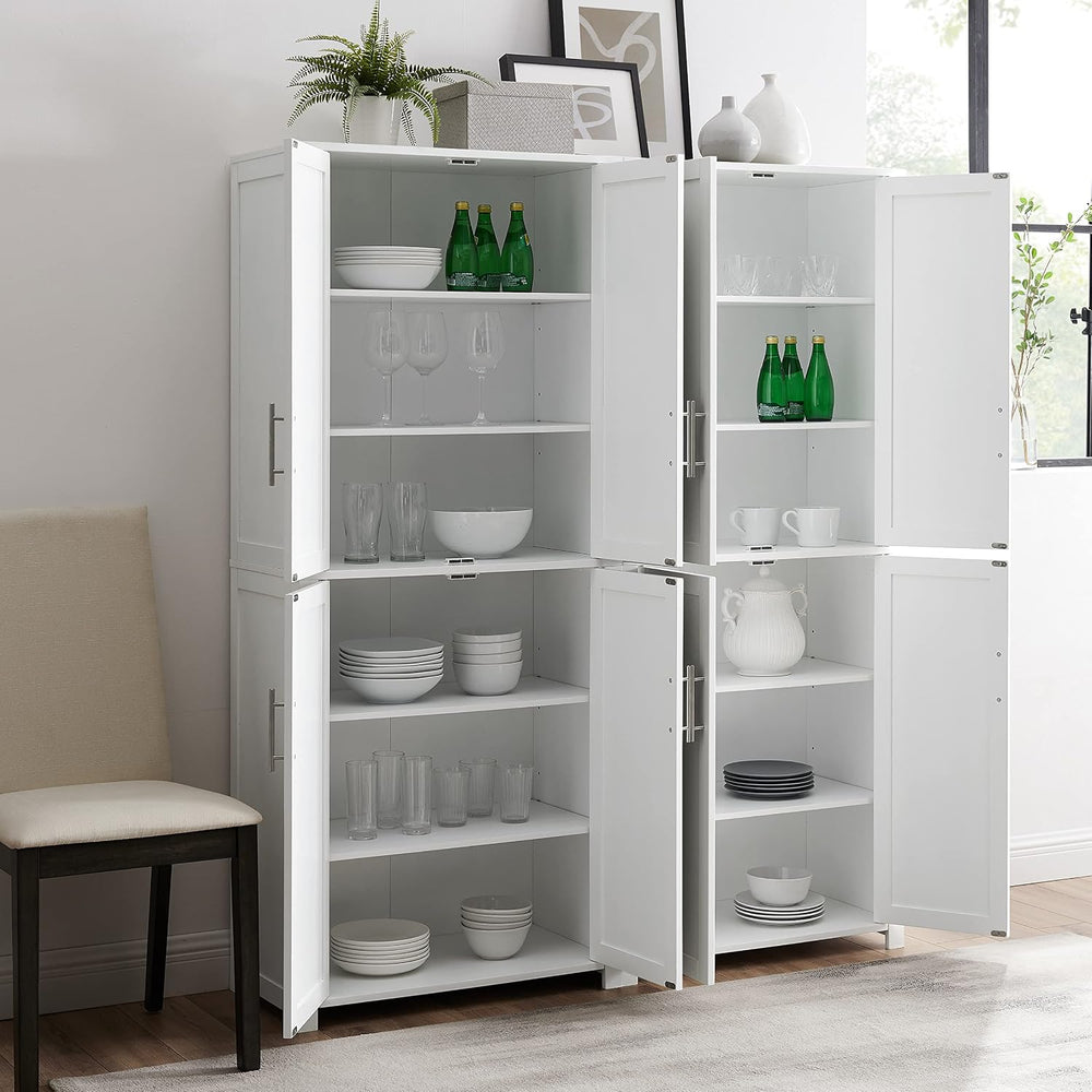 Crosley Furniture Savannah 2-Piece Pantry Storage Cabinet Set