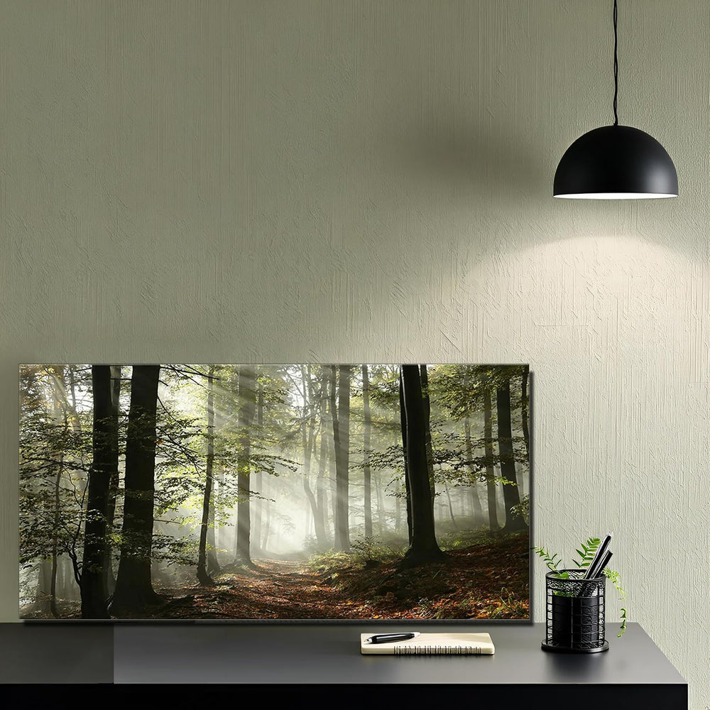 Foggy Forest Canvas Wall Art Home Office Decor Smoky Pine Tree Spring Frame