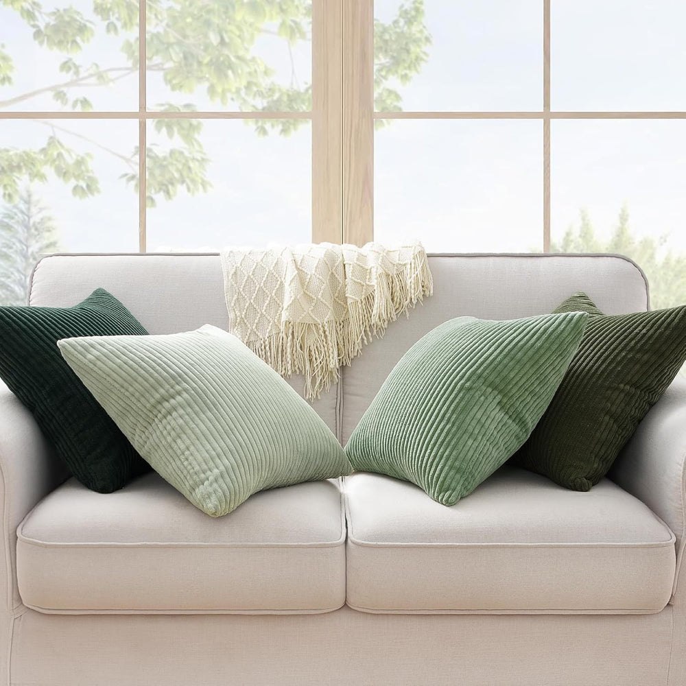 Topfinel Light Green Decorative Throw Pillow Covers Green Series,Winter Fluff...