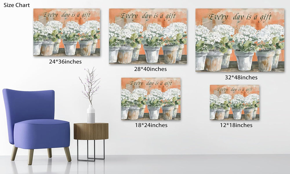 ANRUOXI Floral Wall Art - Bathroom Flower Pictures Wall Decor, Modern Floral ...