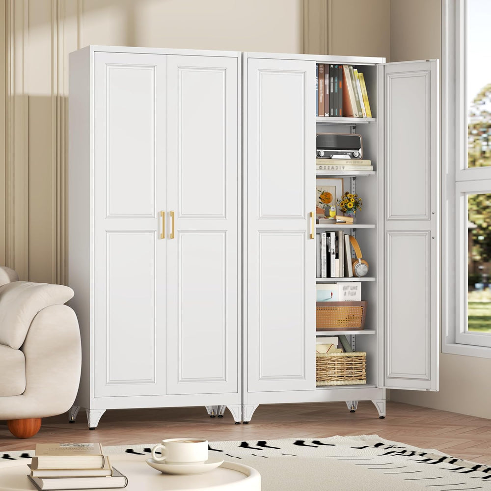 75"Kitchen Pantry Cabinet, Storage Cabinet with Doors and Shelves