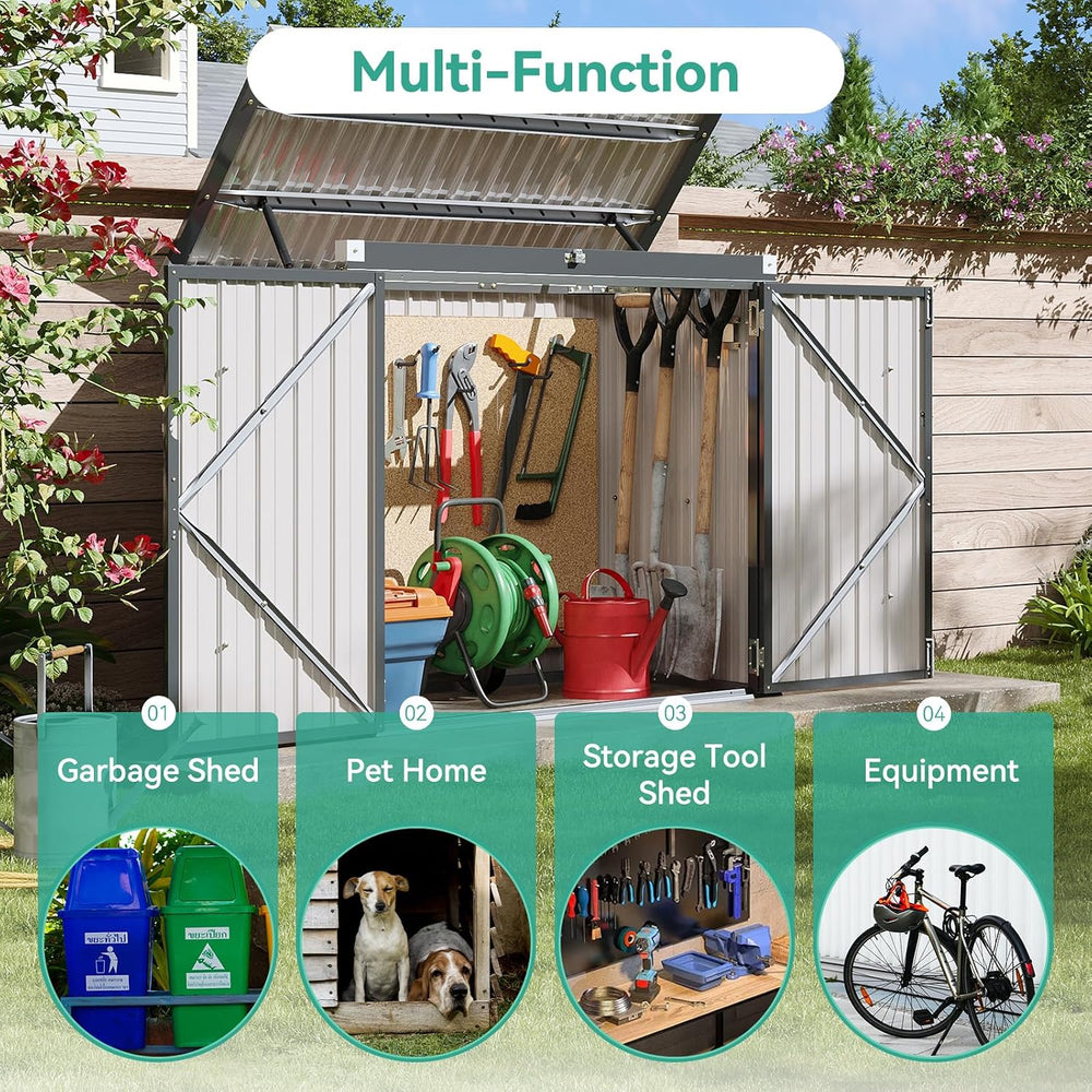 60 Cu.Ft Outdoor Trash Can Storage Shed
