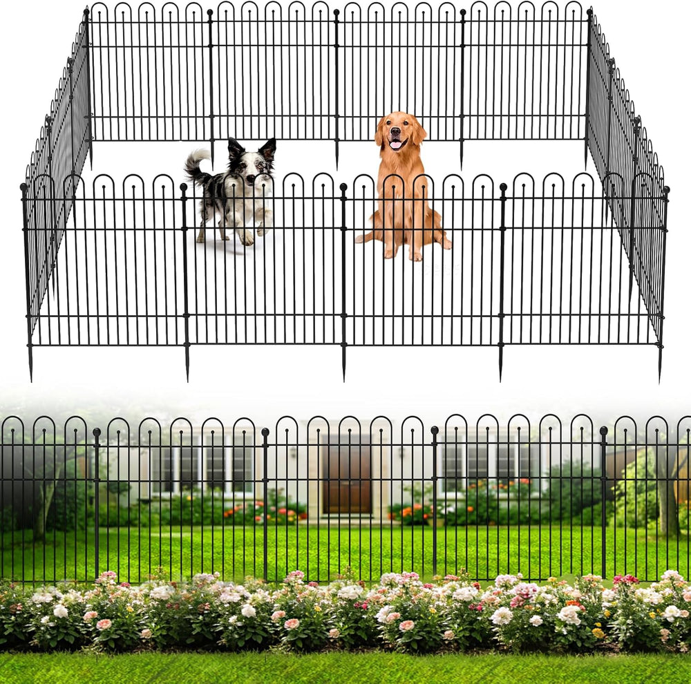 Garden Fence Animal Barrier, 10 Panels No Dig Dog Fence Outdoor