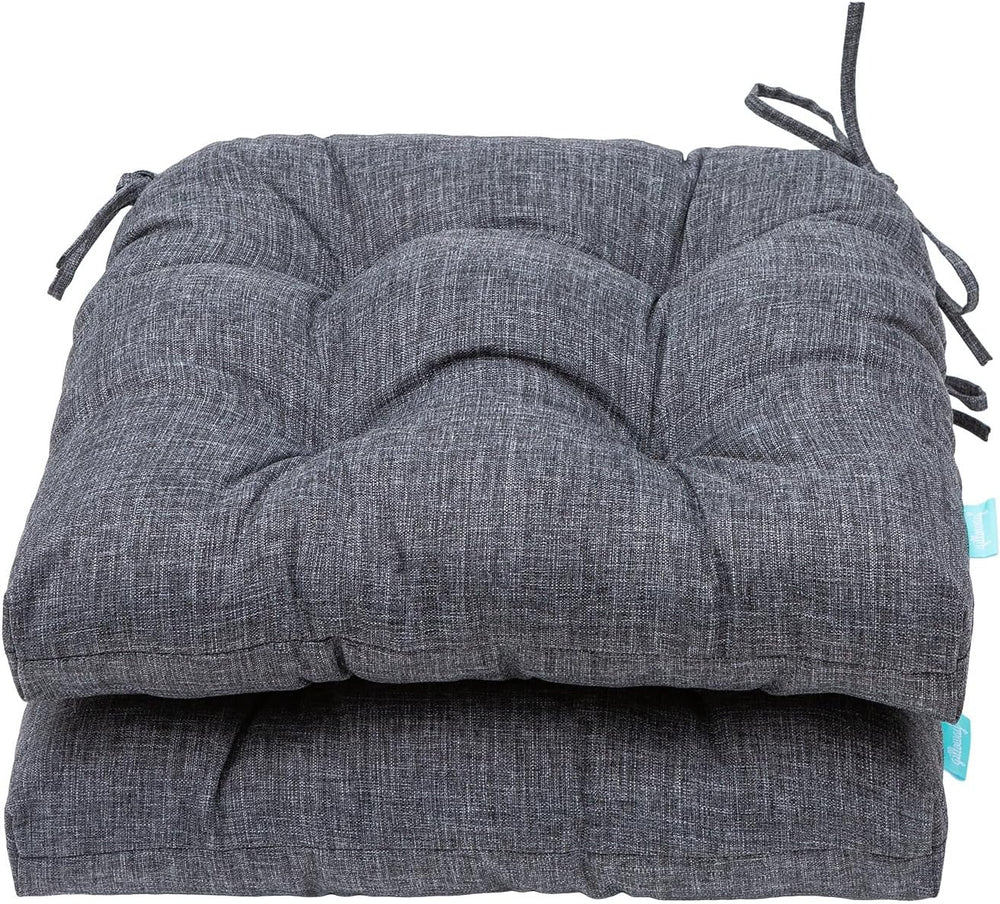 QILLOWAY Outdoor Patio Cushions Set of 3, Wicker Furniture Cushions with Ties...