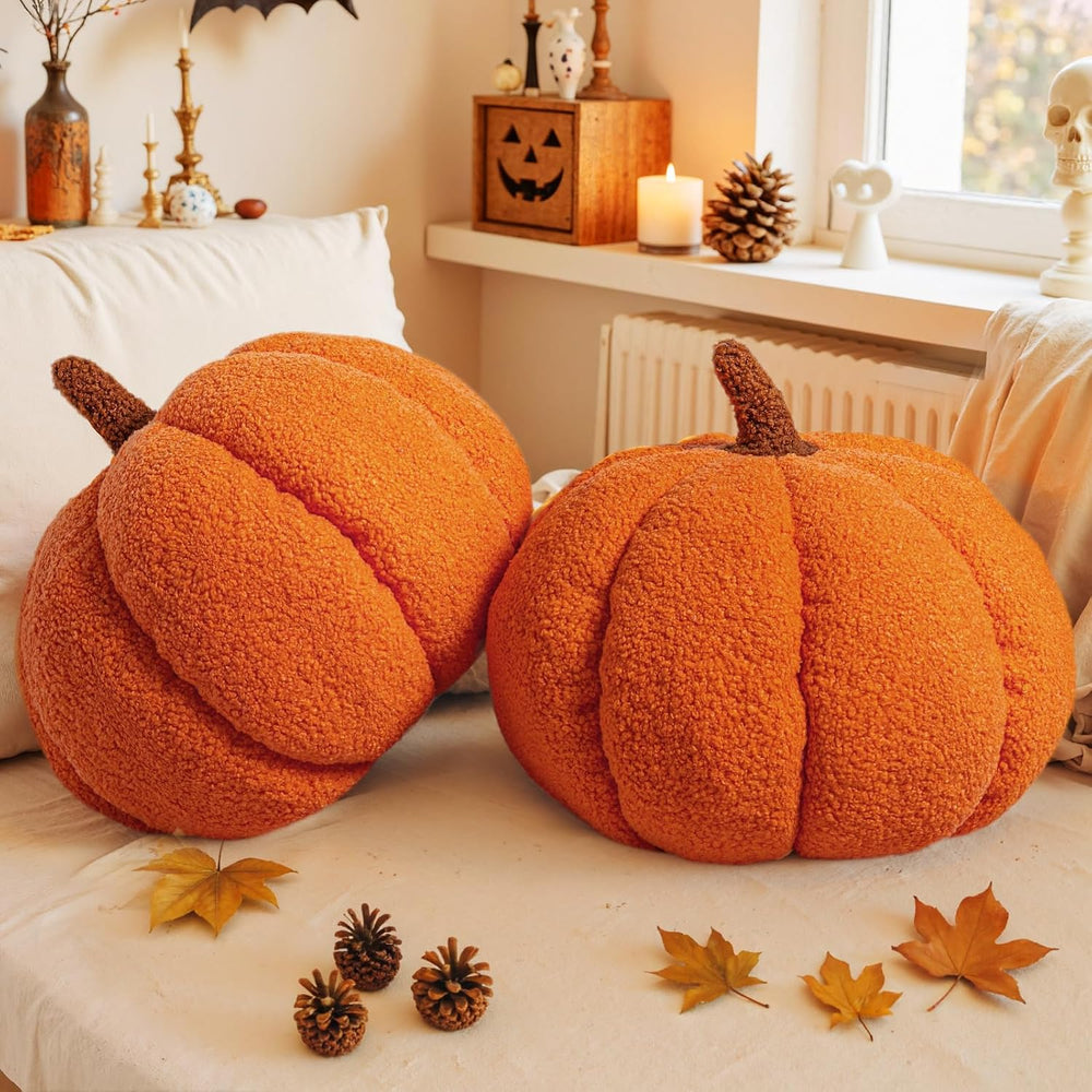 Lanpn Fall Pumpkin Pillows Set of 2, Halloween Decoration Decorative Throw Pi...