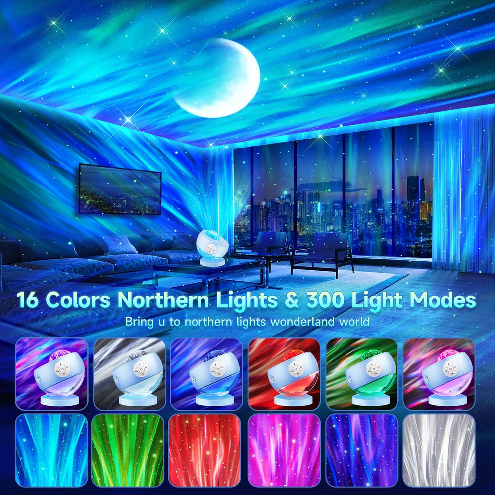 Aurora Light Star Projector Iceberg Figurine Lamp Bluetooth Speaker