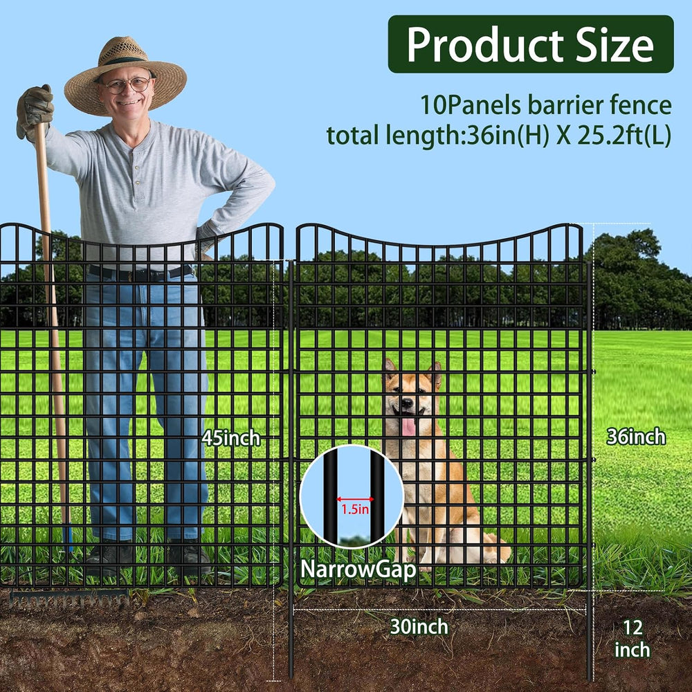 ULIOK 10 Panels No Dig Decorative Garden, Dog Fence Outdoor for Yard, 36in(H)...