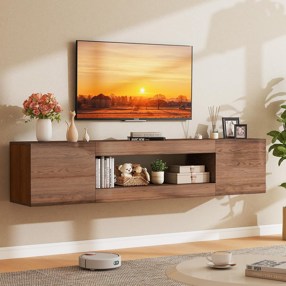 70" Floating TV Stand Wall Mounted with Storage for TVs Up to 81"