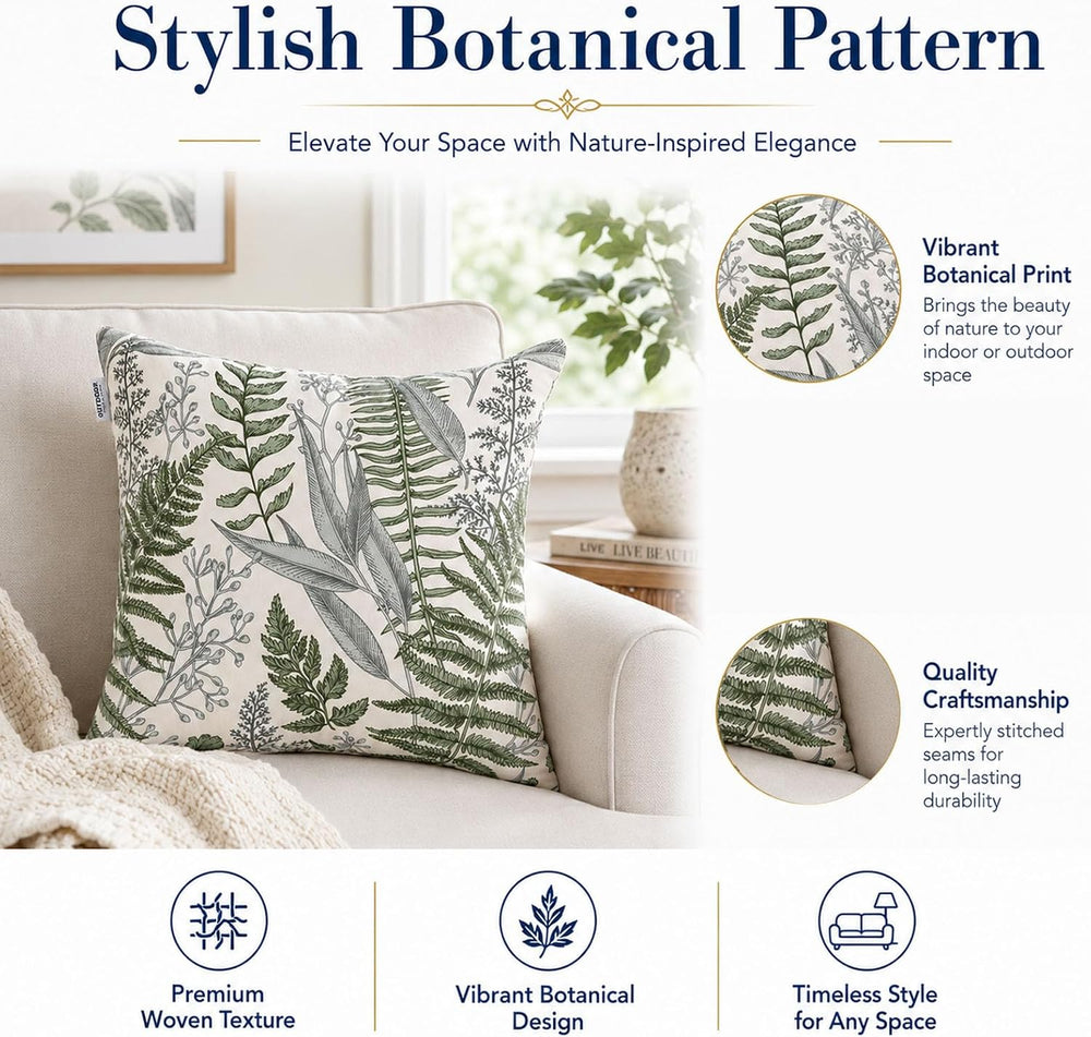Outdoor Pillows 18×18 Inch Decorative Throw Pillows with Inserts