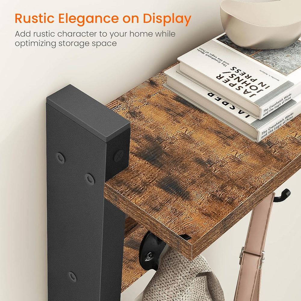 Homode Coat Rack with Wall Mount, 24 Inch Long Entryway Wall Shelf with Hooks...