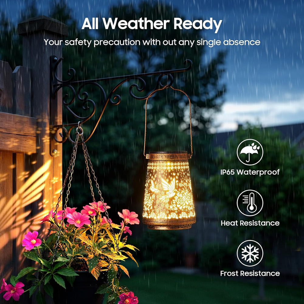 2 Pack Solar Lanterns Outdoor Waterproof Birthday Gifts for Women Mom Grandma...