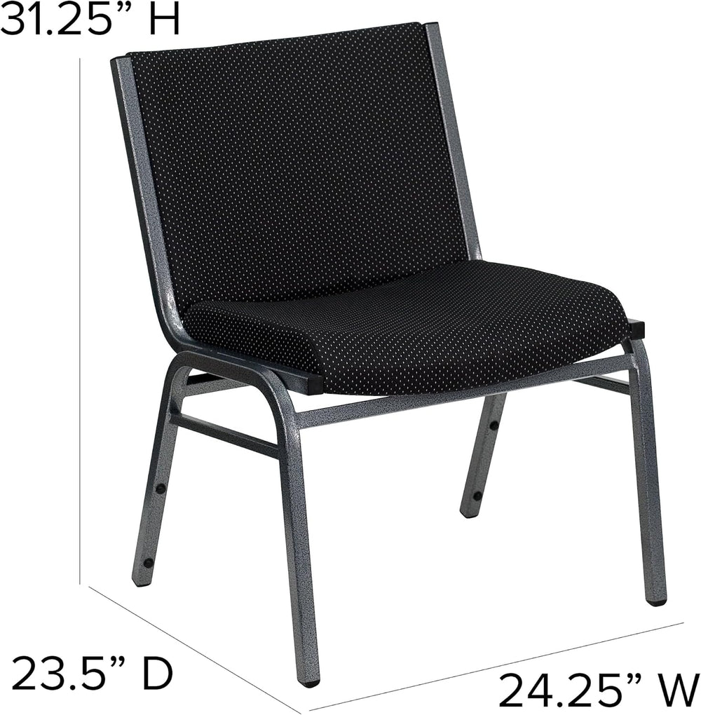 Flash Furniture Hercules Big & Tall Fabric Stack Chair, Black
