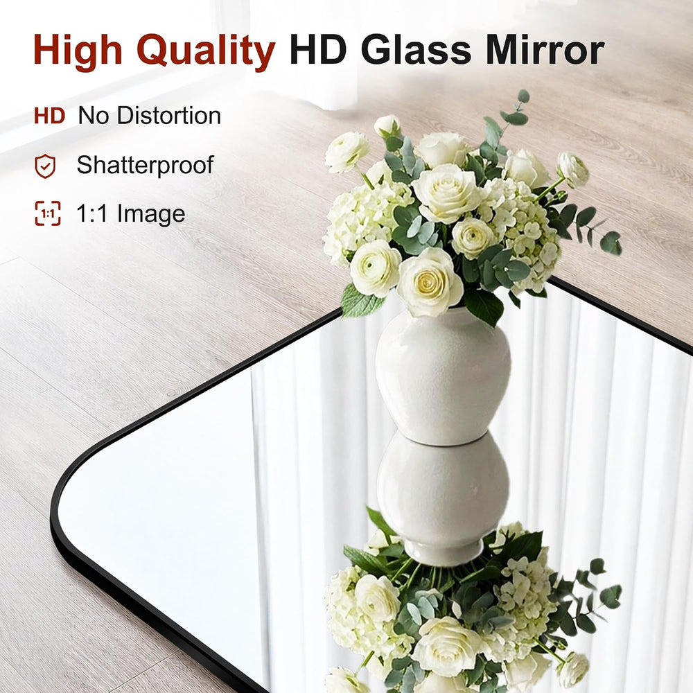 Bathroom Vanity Black Mirror for Over Sink, 36" x 30"