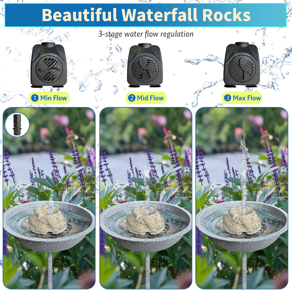 SAC SMARTEN ARTS Fountain for Bird Baths for Bird Bath Fountain with 7.5W Wat...