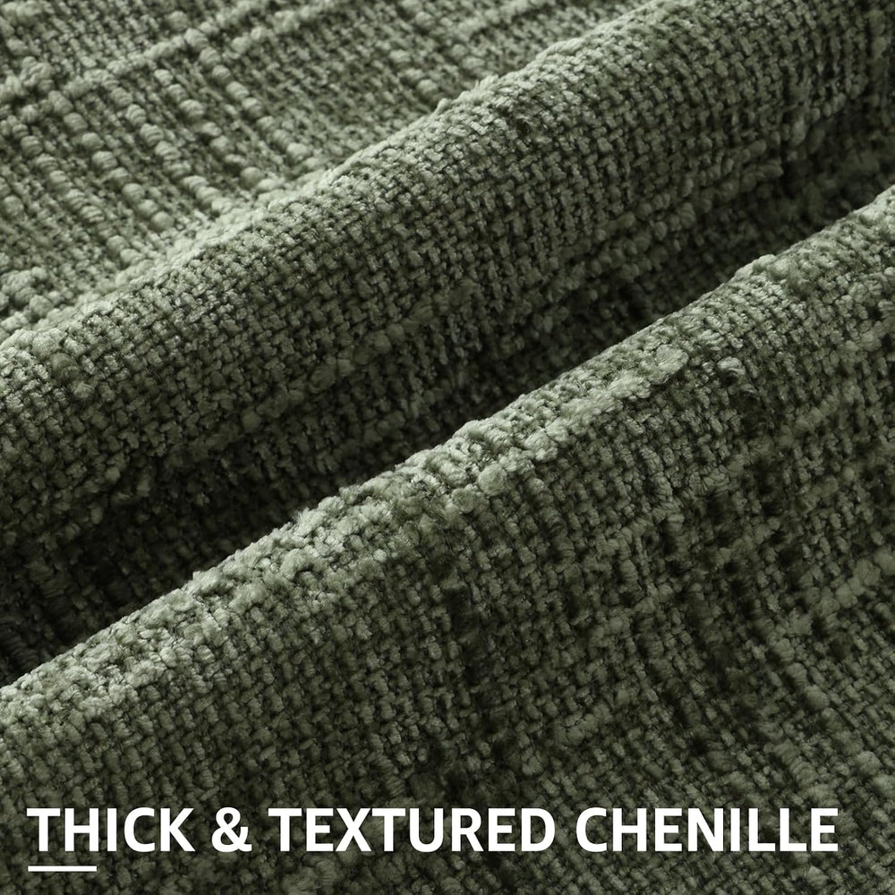 decorUhome Christmas Textured Chenille Throw Pillow Covers 24x24 Set of 2