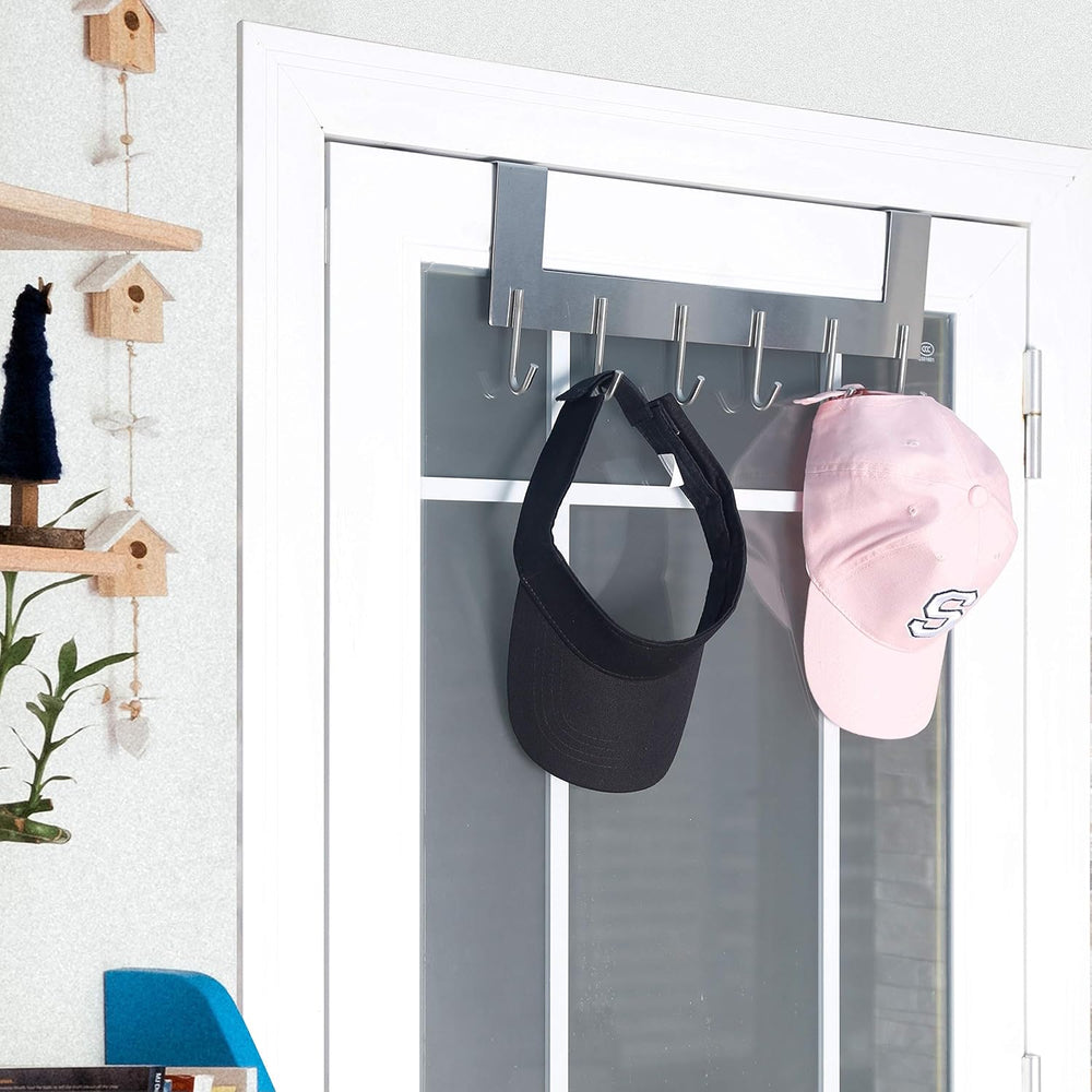 WEBI Over The Door Hooks Door Hanger,Over The Door Towel Rack with 6 Hooks fo...