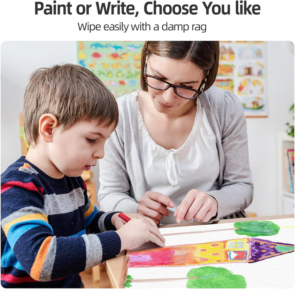 24x36 Inch Corrugated Plastic Board, 4 Pack White Poster Board,