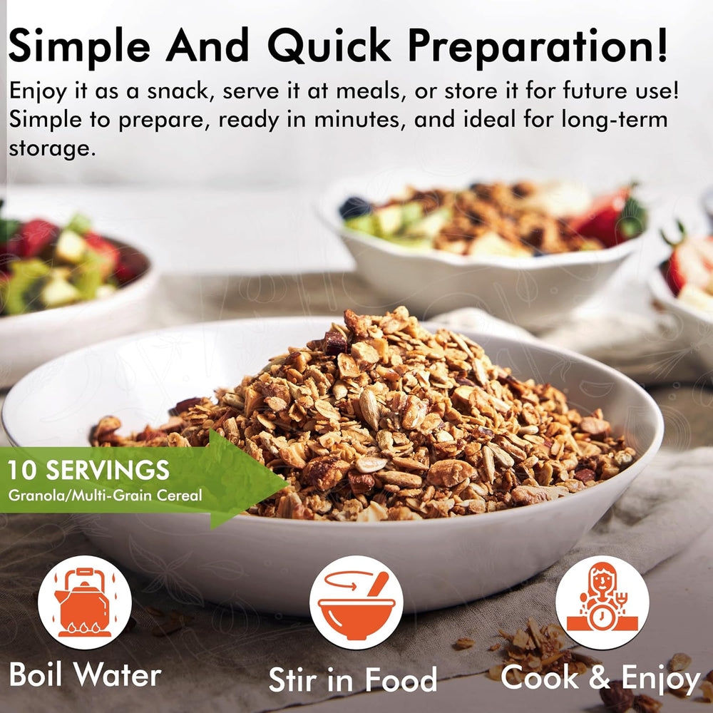 Numanna Grab-n-Go Bucket – 80 Servings, 12 lbs | Freeze-Dried Premade Meals |...