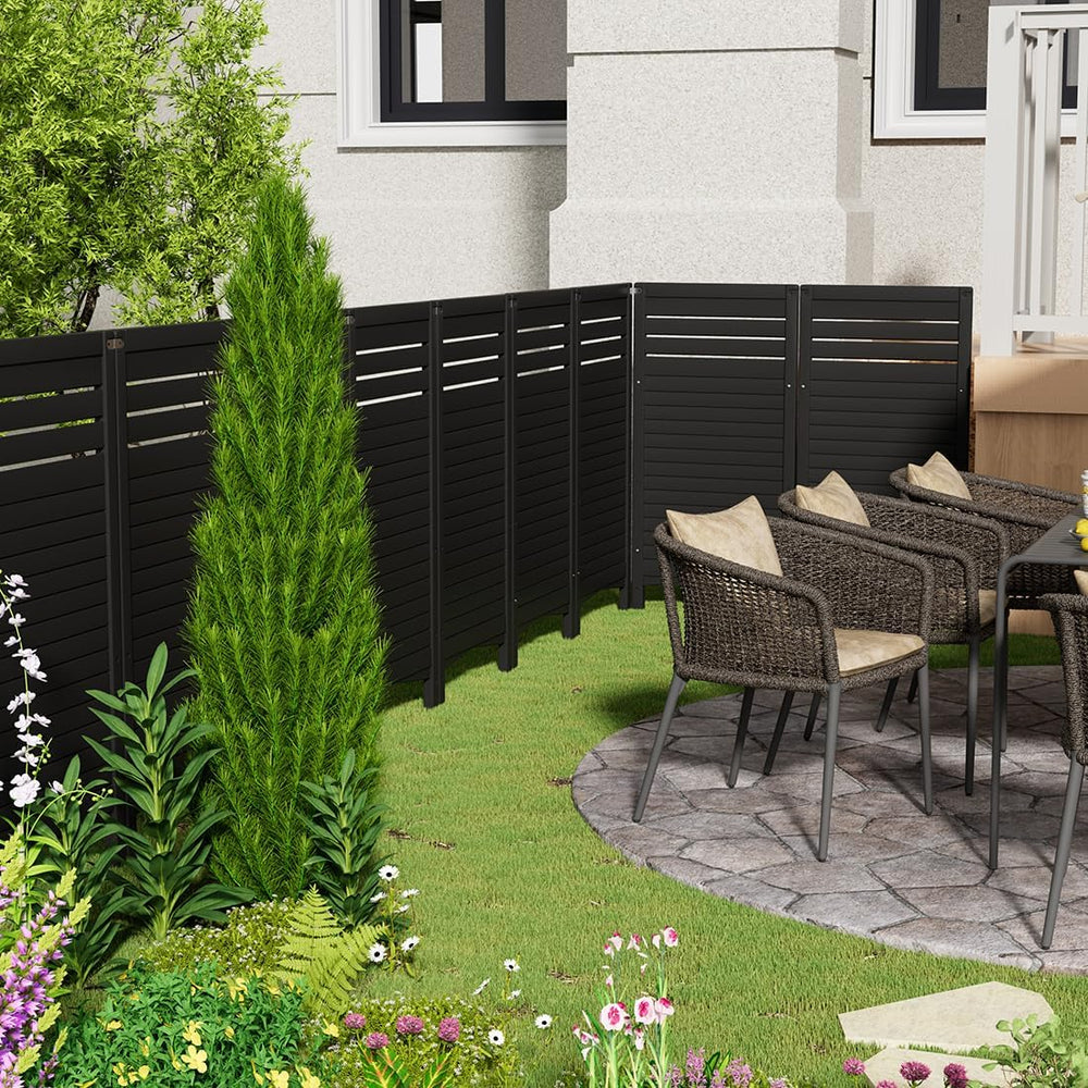 KINYING Air Conditioner Fence Privacy Screen,4 Panels Pool Equipment Trash Ca...