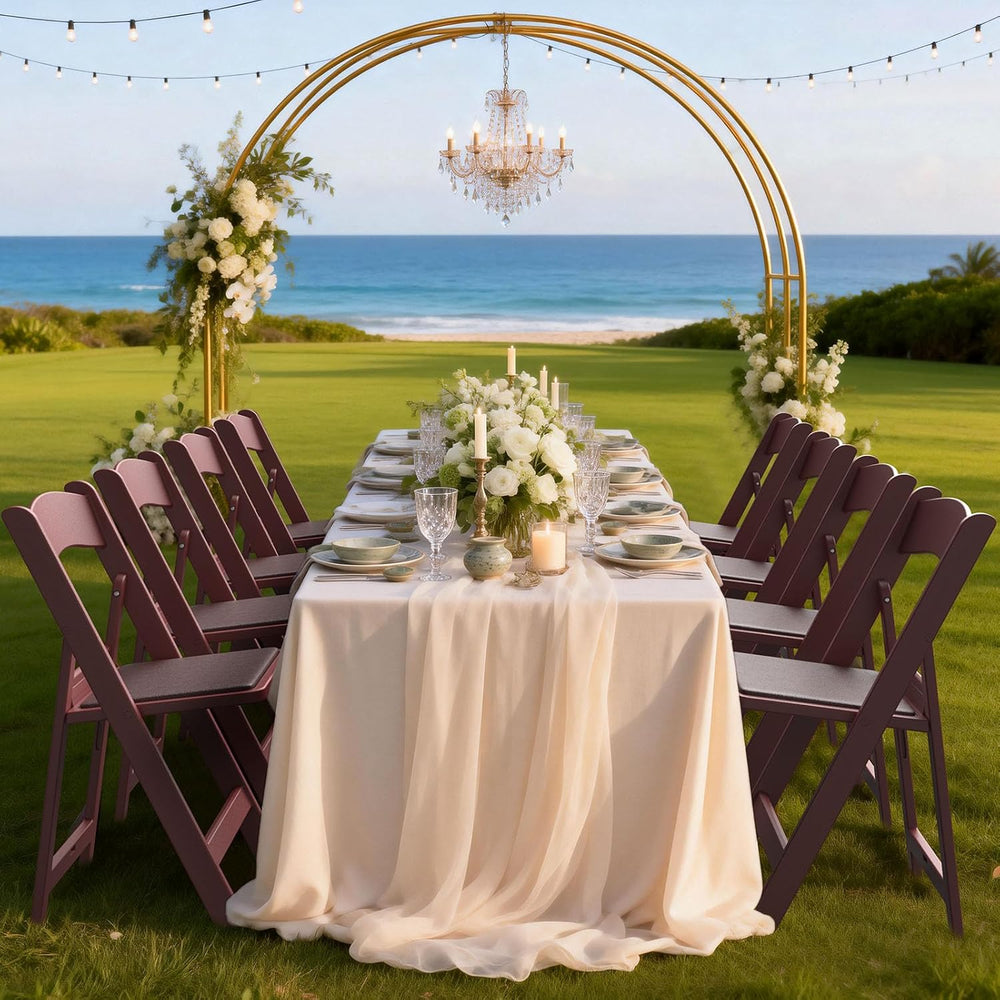Nazhura Garden and Patio Folding Chair for Events and Wedding, Lightweight wi...