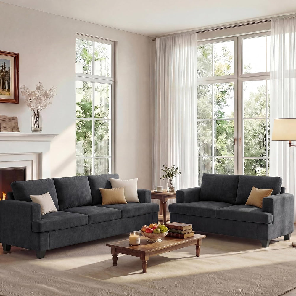 Apicizon Loveseat & 3 Seater Sofa Sets, 89" Couch Sofa Set for Livin...