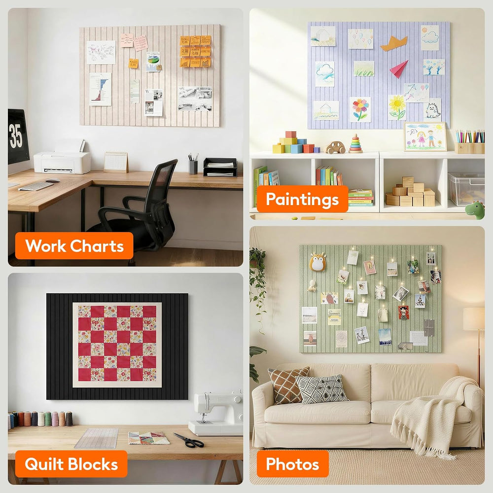 Lifewit Large Felt Bulletin Board with Self-Adhesive 48" x 36" - 12...