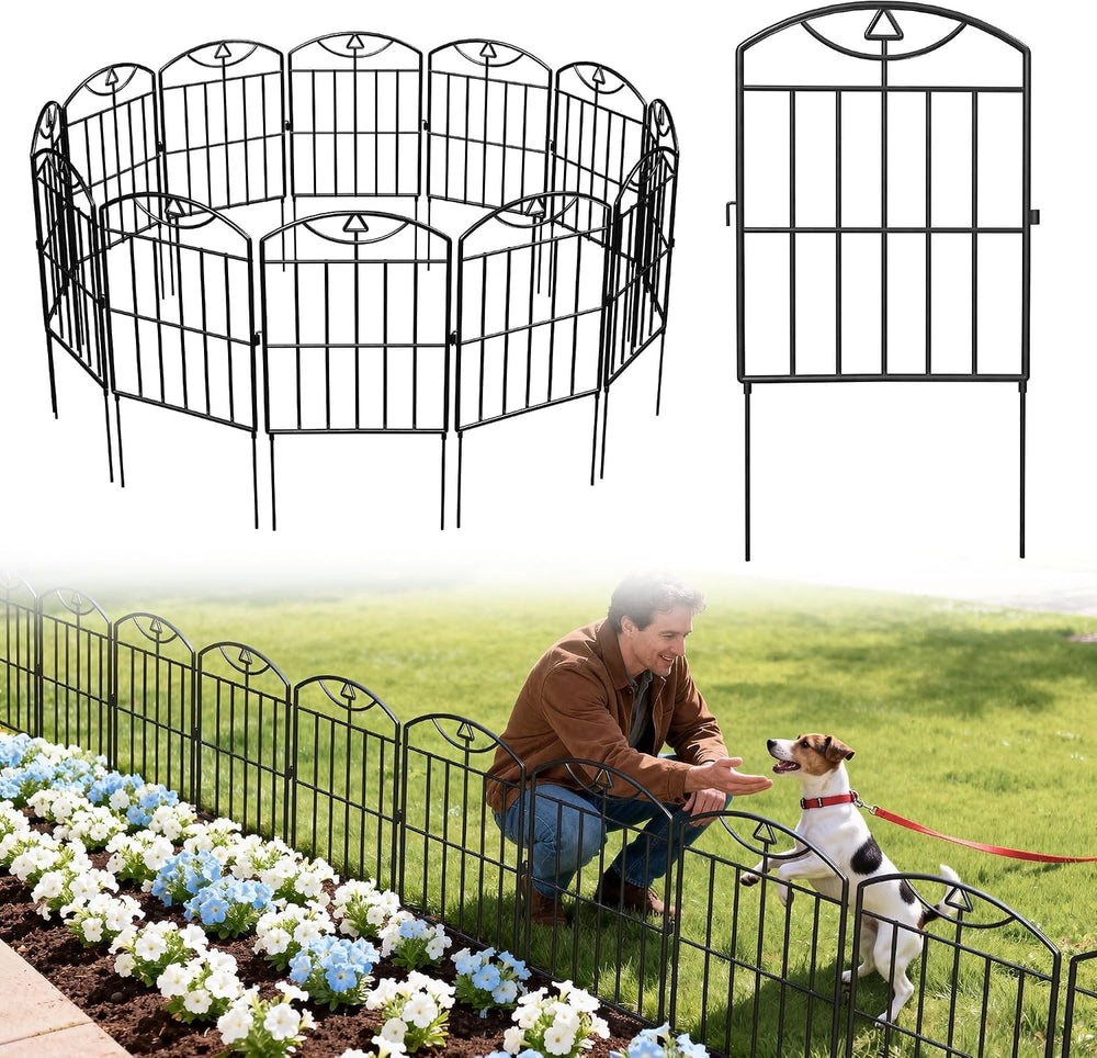 17in (H) x21ft (L), 20 Panels No Dig Decorative Garden Fence