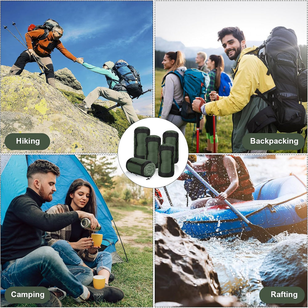 5 Pcs Compression Sacks for Backpacking 20l
