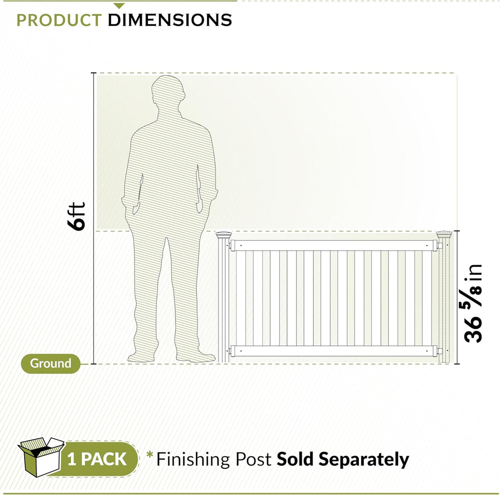 Zippity Davidson Portable Event Fence, White Vinyl Freestanding Kit