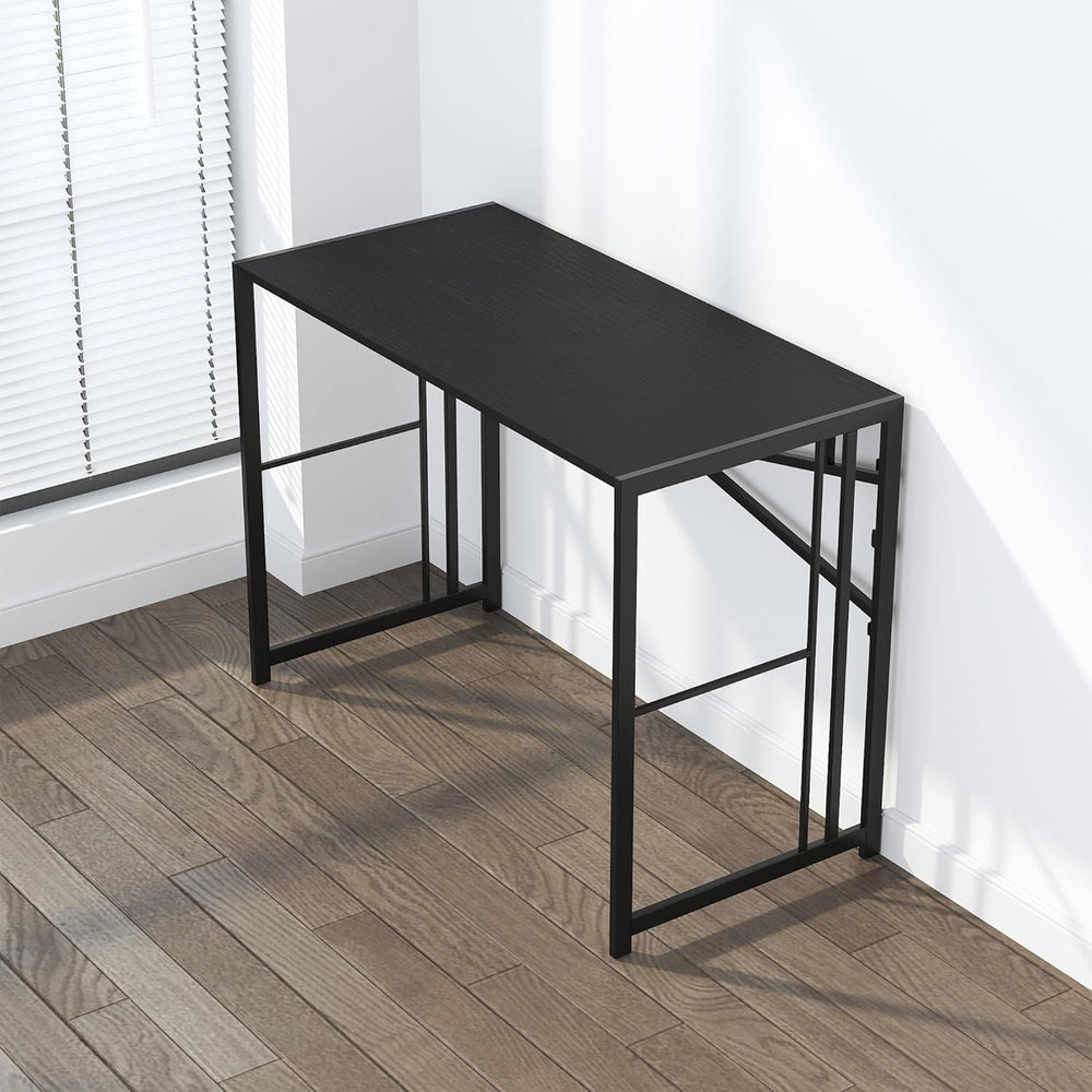 Lutown-Teen Folding Desk 40 inch No Assembly Required, Black