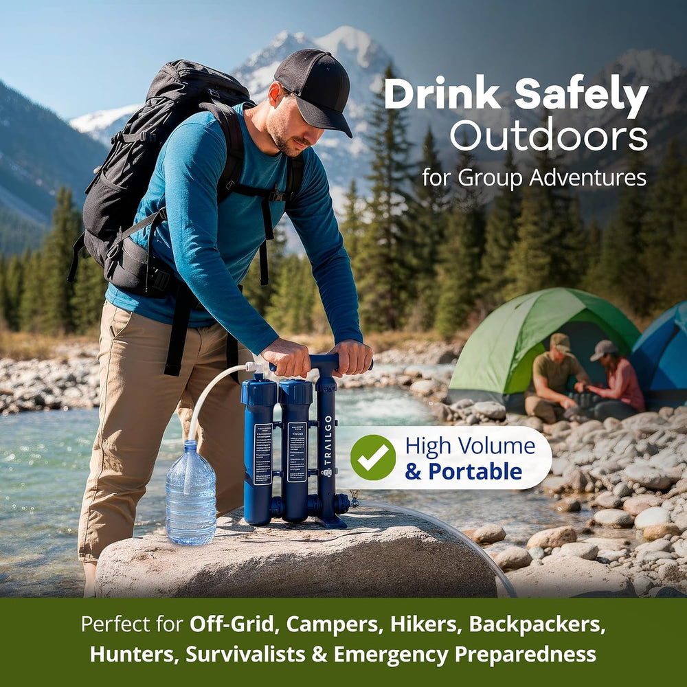 Pro Portable Water Filter for Camping - Water Purifier Survival
