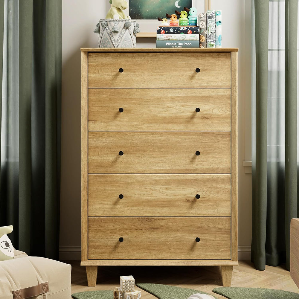 FENSULN Buffet Sideboard Cabinet with Drawer Light Oak