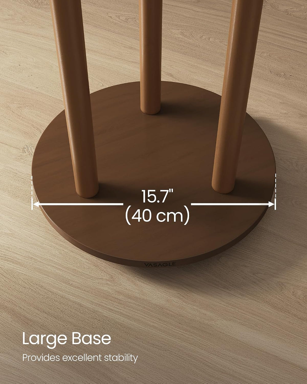 VASAGLE Freestanding Coat Rack Stand, with Wheels, 11 Hooks, 3 Shelves